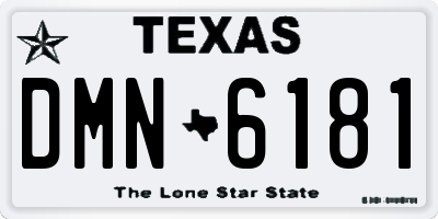 TX license plate DMN6181