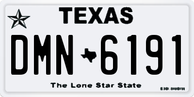 TX license plate DMN6191