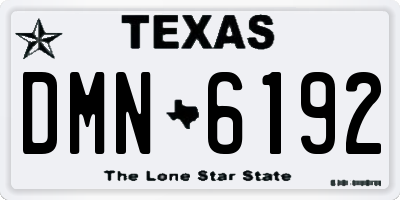 TX license plate DMN6192