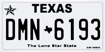 TX license plate DMN6193