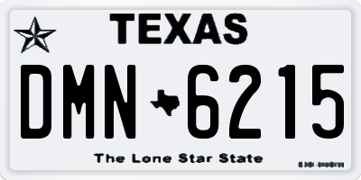 TX license plate DMN6215