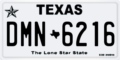 TX license plate DMN6216