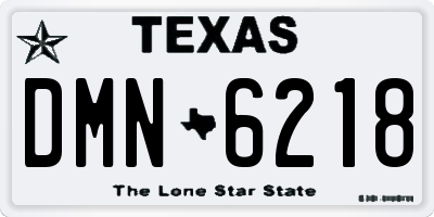 TX license plate DMN6218