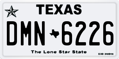 TX license plate DMN6226
