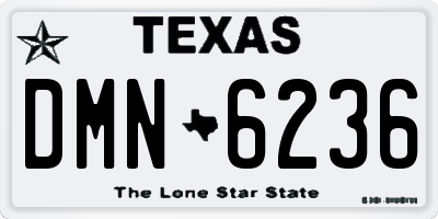 TX license plate DMN6236