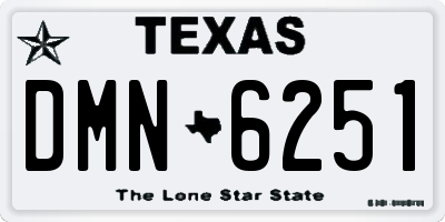 TX license plate DMN6251