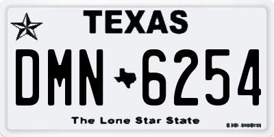 TX license plate DMN6254