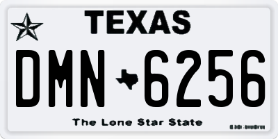 TX license plate DMN6256