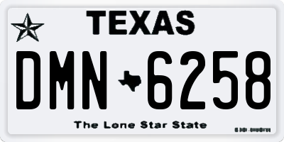 TX license plate DMN6258