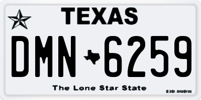 TX license plate DMN6259