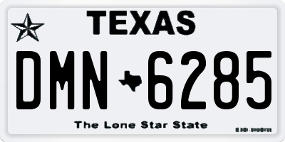 TX license plate DMN6285