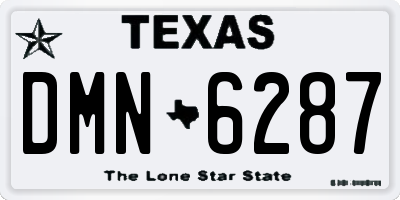 TX license plate DMN6287