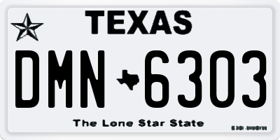 TX license plate DMN6303