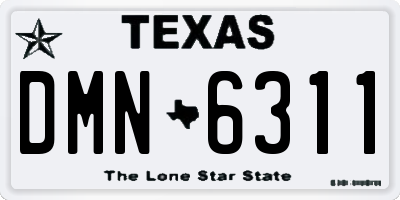 TX license plate DMN6311