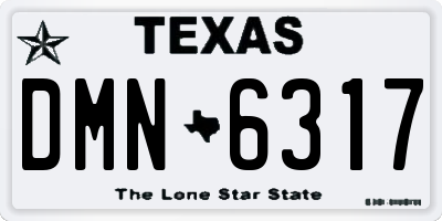 TX license plate DMN6317