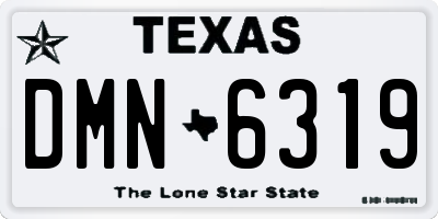 TX license plate DMN6319