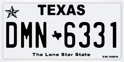 TX license plate DMN6331