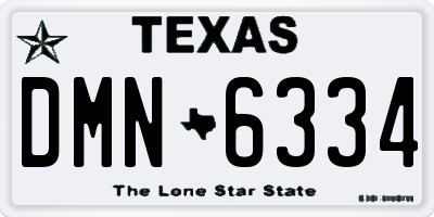 TX license plate DMN6334