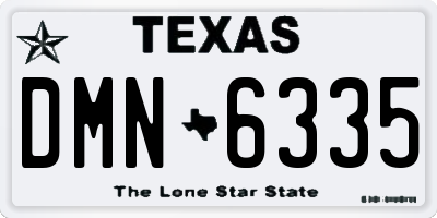 TX license plate DMN6335