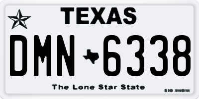 TX license plate DMN6338