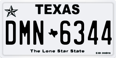 TX license plate DMN6344