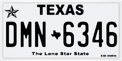 TX license plate DMN6346