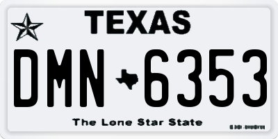 TX license plate DMN6353