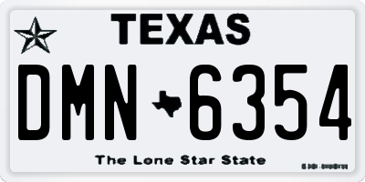 TX license plate DMN6354