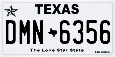 TX license plate DMN6356