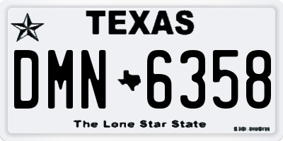 TX license plate DMN6358
