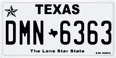 TX license plate DMN6363