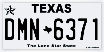 TX license plate DMN6371