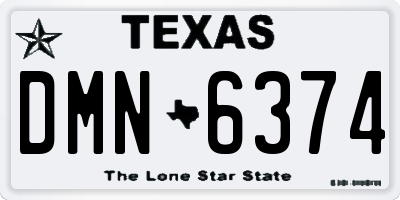 TX license plate DMN6374