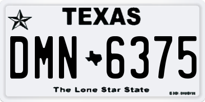 TX license plate DMN6375