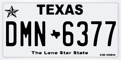 TX license plate DMN6377