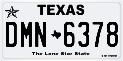 TX license plate DMN6378