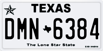 TX license plate DMN6384