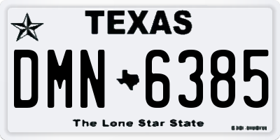 TX license plate DMN6385