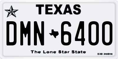 TX license plate DMN6400