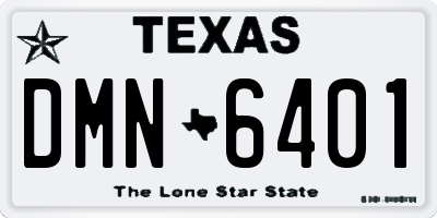 TX license plate DMN6401