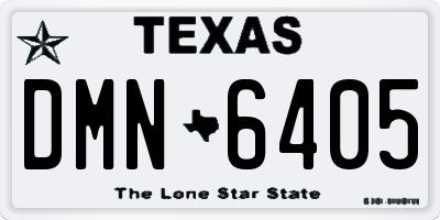 TX license plate DMN6405