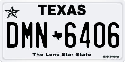 TX license plate DMN6406
