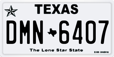 TX license plate DMN6407