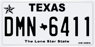 TX license plate DMN6411