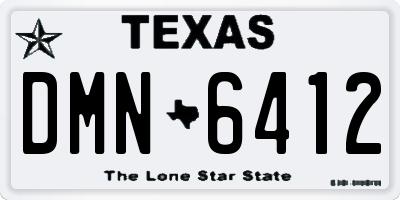 TX license plate DMN6412
