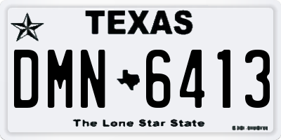TX license plate DMN6413
