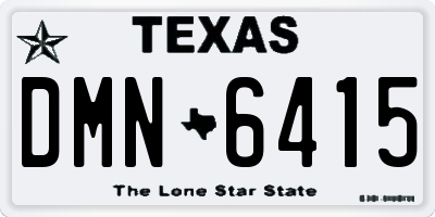TX license plate DMN6415
