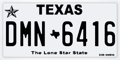 TX license plate DMN6416