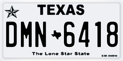 TX license plate DMN6418