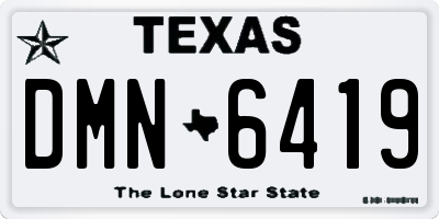 TX license plate DMN6419